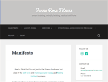Tablet Screenshot of jennarosefitness.com